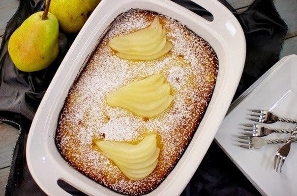 Творожная запеканка с грушами Творожная запеканка с грушами