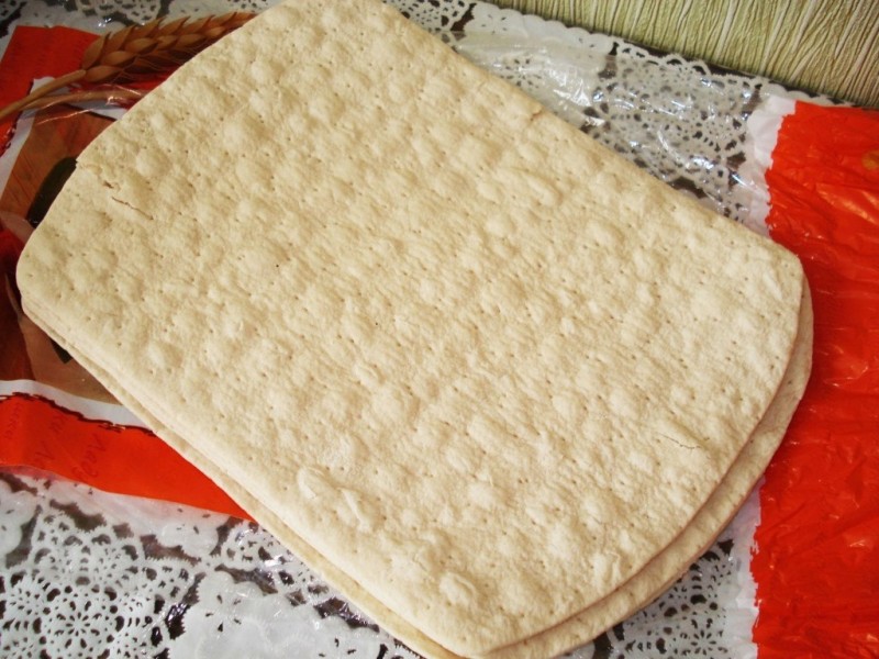 Рулет из лаваша с крабовыми палочками