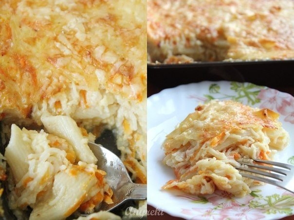 Запеканка с макаронами и сыром Запеканка с макаронами и сыром