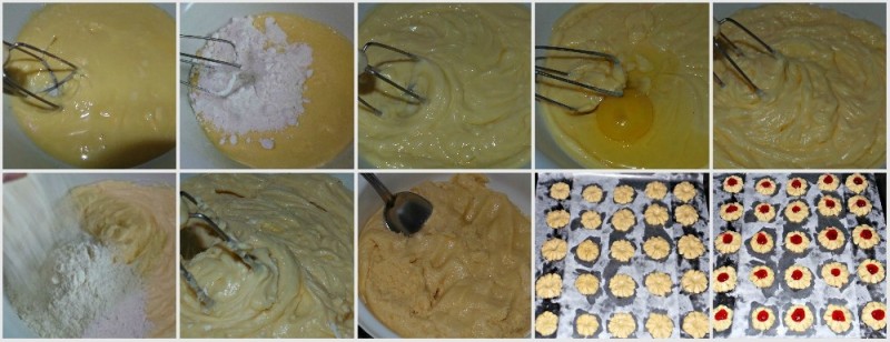 Песочное печенье с малиновым вареньем Ромашка