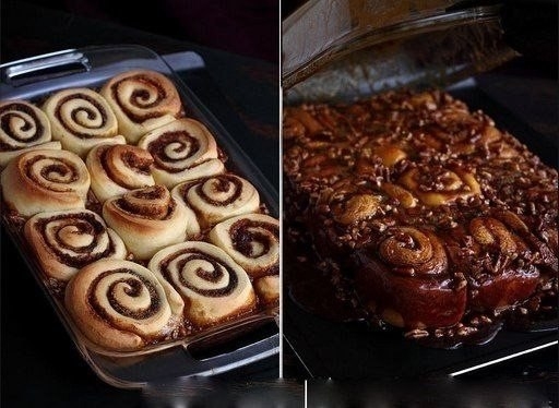 Липкие булочки с корицей и грецкими орехами Липкие булочки с корицей и грецкими орехами