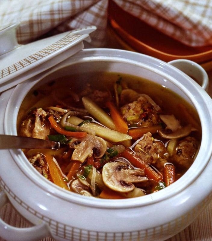 Суп грибной с фрикадельками - ароматно и аппетитно
