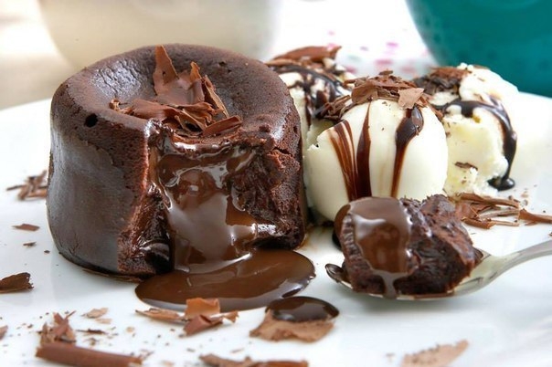 Влажные шоколадные кексы с жидкой начинкой