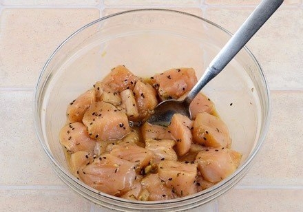 Куриные шашлычки с кабачками