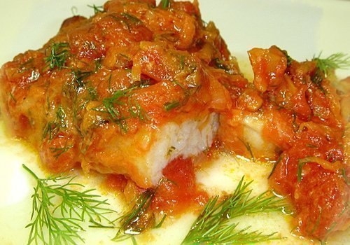 Рыба тушеная с помидорами - ингредиенты для рецепта