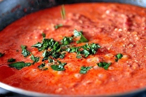 Макароны фарфалле с томатно-сырным соусом Макароны фарфалле с томатно-сырным соусом