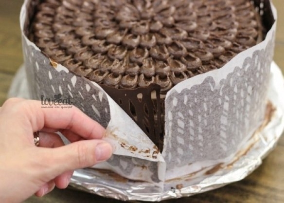 Шоколадный заборчик для торта.