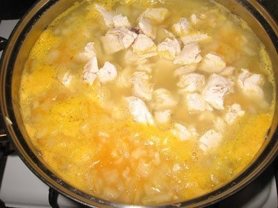 Сырный суп с курицей Сырный суп с курицей