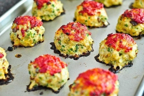 Запеченные куриные фрикадельки Запеченные куриные фрикадельки