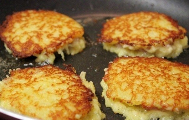 Картофельные драники с мясом Картофельные драники с мясом