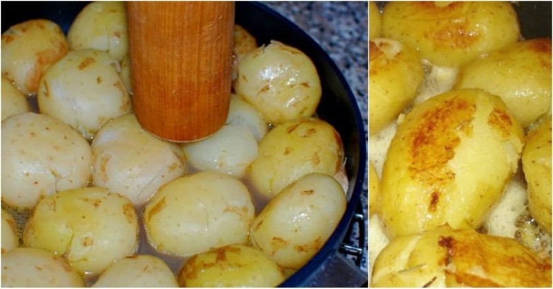 Молодая картошка на бульоне