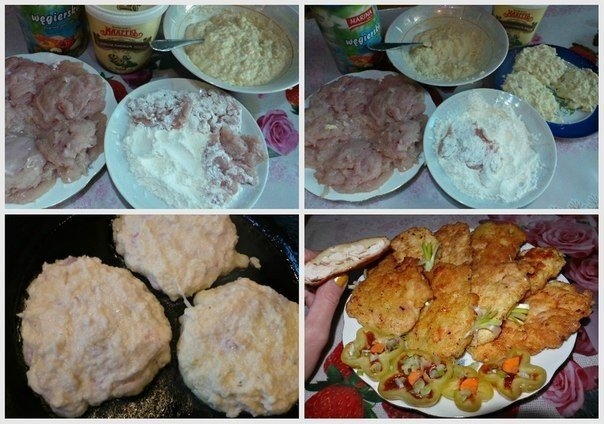 Куриная отбивная в картофельном кляре Куриная отбивная в картофельном кляре