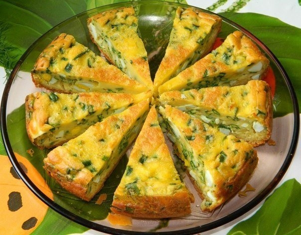 Пирог с яйцами и зелёным луком Пирог с яйцами и зелёным луком