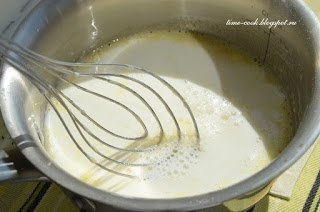 Творожные кексы с заварным кремом и персиковым джемом Творожные кексы с заварным кремом и персиковым джемом