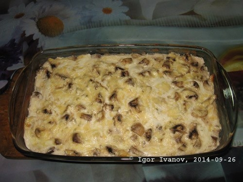 Куриная запеканка с грибами Куриная запеканка с грибами