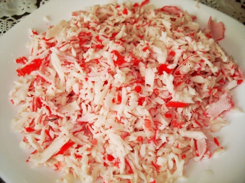 Рулет из лаваша с крабовыми палочками