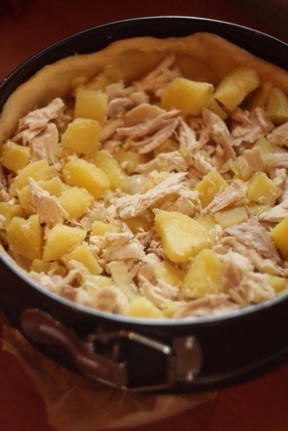 Пирог с курицей и картофелем. Пирог с курицей и картофелем.