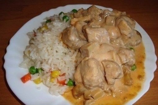 Мясо в сырном соусе Мясо в сырном соусе