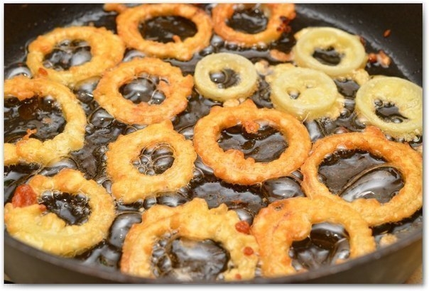 Луковые кольца в кляре Луковые кольца в кляре