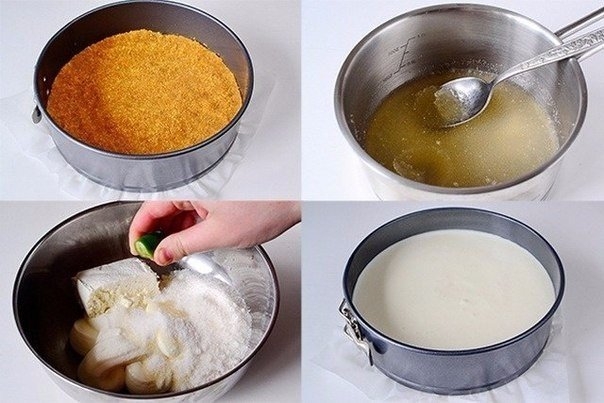 Желейный торт без выпечки с лаймовым вкусом Желейный торт без выпечки с лаймовым вкусом