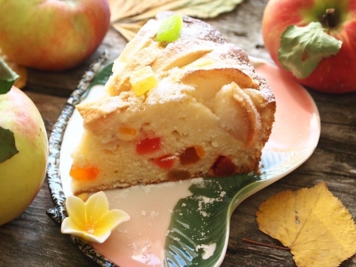 Творожно-яблочный пирог Краски осени