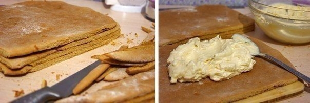 Медовое пирожное с начинкой Медовое пирожное с начинкой