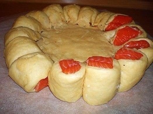 Красивый рыбный пирог Красивый рыбный пирог