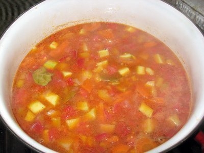 Густой суп с кабачками и фрикадельками