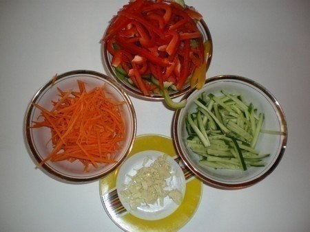 Фунчоза с овощами. Фунчоза с овощами.