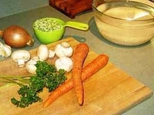 Сливочный суп с рисом и грибами Сливочный суп с рисом и грибами