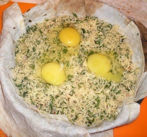 Яичница в лаваше Яичница в лаваше
