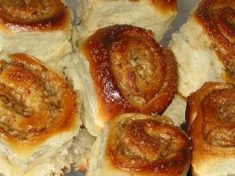 Булочки с яблоком из быстрого теста Булочки с яблоком из быстрого теста