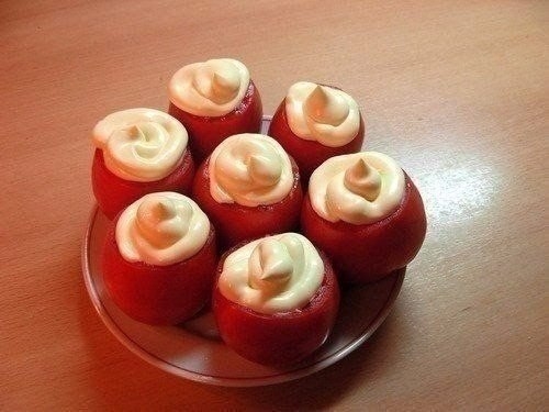 Помидоры, фаршированные курицей Помидоры, фаршированные курицей