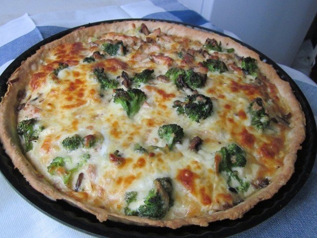 Лоранский пирог с курицей, грибами и брокколи Лоранский пирог с курицей, грибами и брокколи