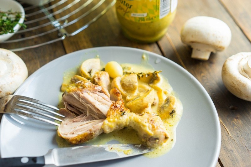 Курица в горчичном соусе с грибами Курица в горчичном соусе с грибами