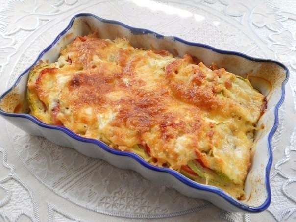 Кабачки, запеченные с помидорами Кабачки, запеченные с помидорами
