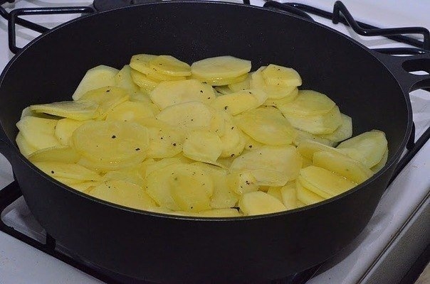 Картошка с грибами в сливках Картошка с грибами в сливках