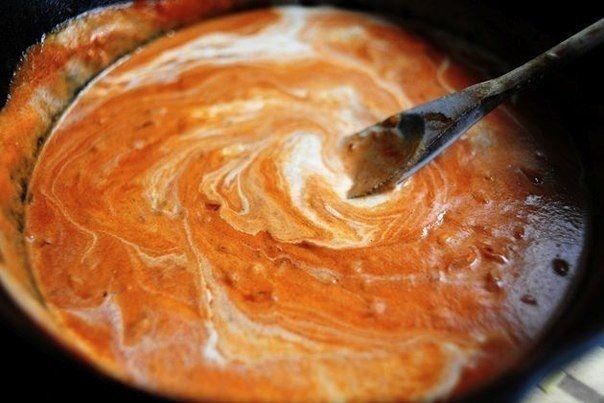 Феттучини в томатно-сливочном соусе
