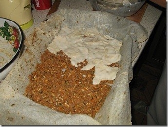 Мясной пирог в лаваше Мясной пирог в лаваше