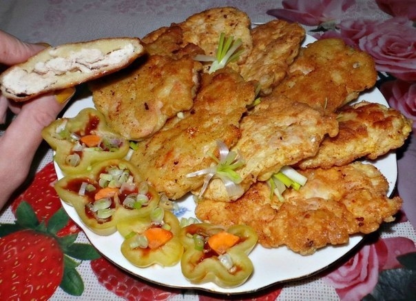Куриная отбивная в картофельном кляре Куриная отбивная в картофельном кляре