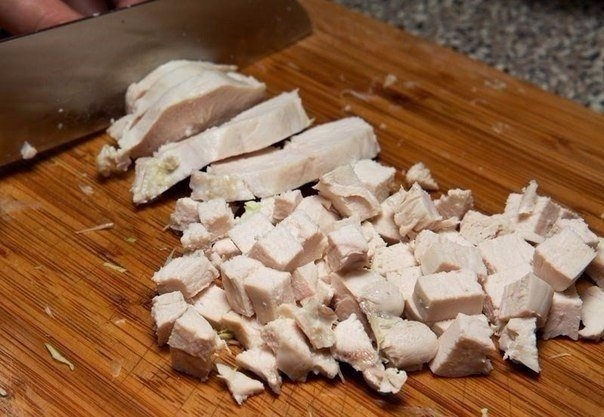 Салат из свежей капусты с курицей Салат из свежей капусты с курицей