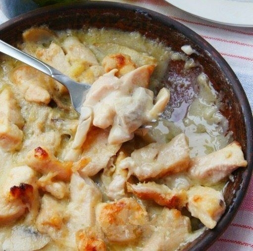 Куриная грудка в соусе с грибами Куриная грудка в соусе с грибами