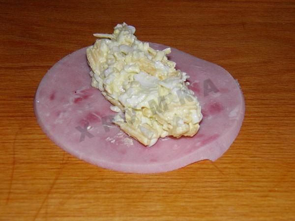 Ветчинные рулетики с сыром Ветчинные рулетики с сыром