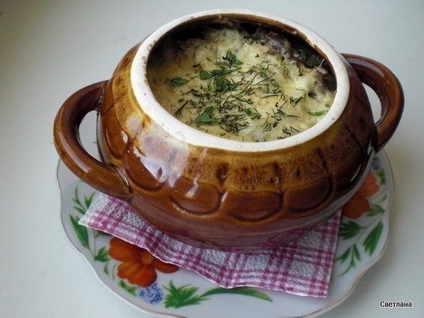 Фрикадельки с картошкой и грибами под сыром Фрикадельки с картошкой и грибами под сыром