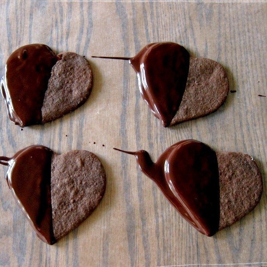 Шоколадно-коричные сердца
