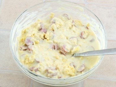 Пирог с сыром и сосисками на завтрак Пирог с сыром и сосисками на завтрак