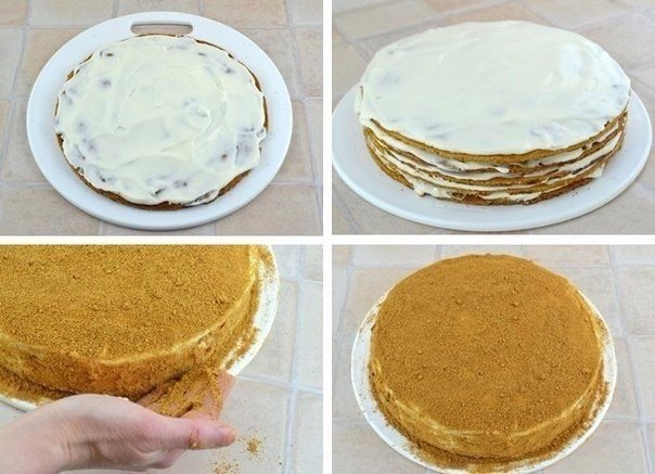 Торт Медовик. Вкуснейший торт из медового теста со сметанным кремом.