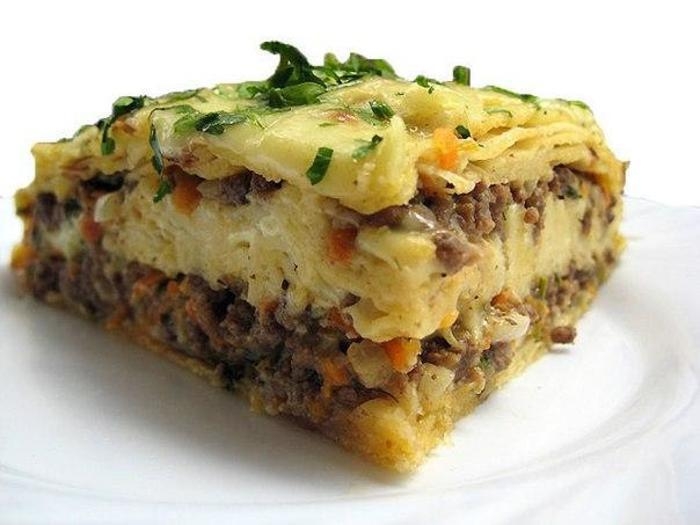 Мясной пирог из тонкого армянского лаваша Мясной пирог из тонкого армянского лаваша