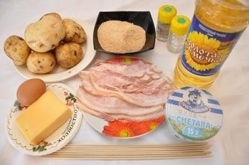 Картофельные шарики с сыром и беконом Картофельные шарики с сыром и беконом