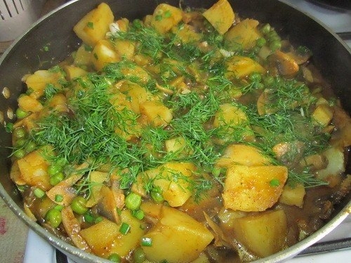 Карри с грибами и картофелем Карри с грибами и картофелем